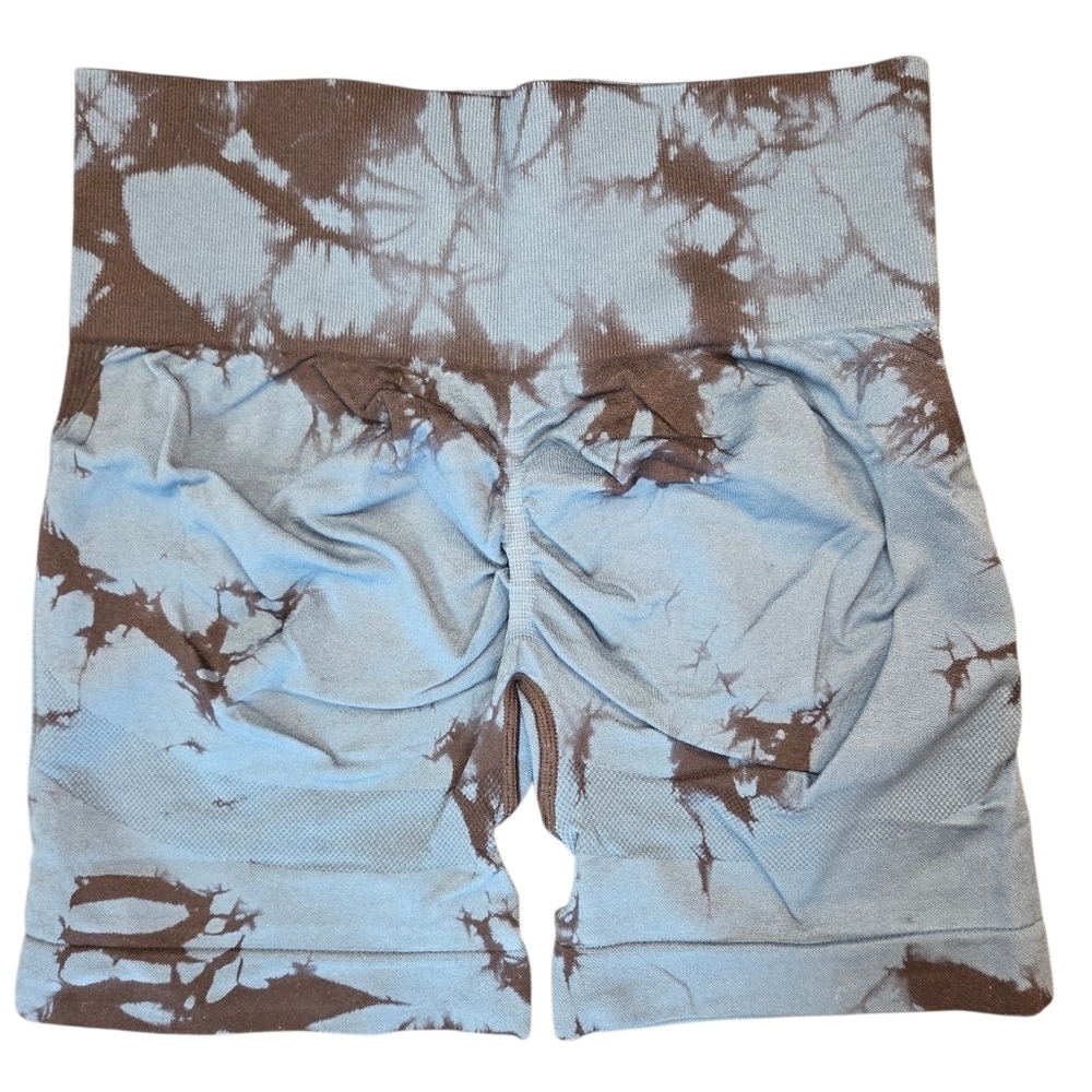 Tie-Dye High-Waisted Women's Athletic/bike/workout/yoga  Shorts Size Large - Picture 2 of 3
